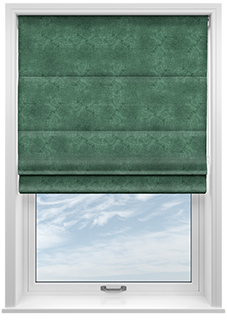 Florence Faux Suede, Fern Green - Roman Blind